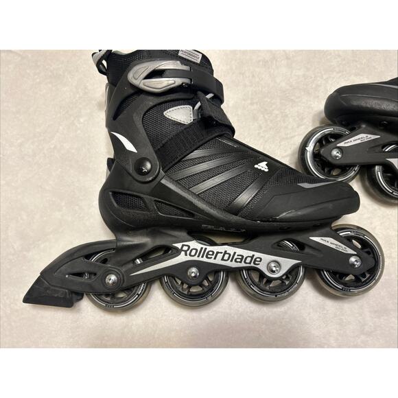 Rollerblade Zetrablade Men's Size 8 Inline Skate Black Silver Performance - Picture 2 of 8
